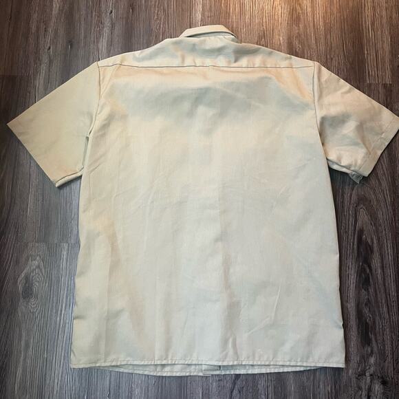Dickies Men's LG Khaki Flex Relaxed Fit Short Sleeve Work Shirt - Picture 4 of 4